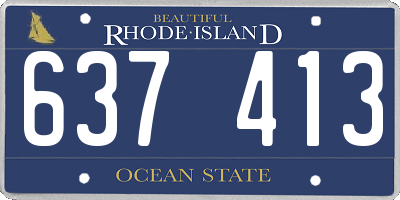 RI license plate 637413