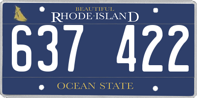 RI license plate 637422