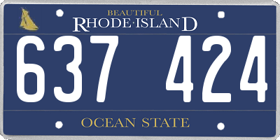 RI license plate 637424