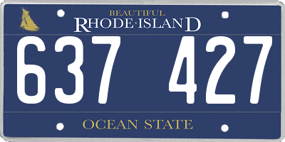 RI license plate 637427
