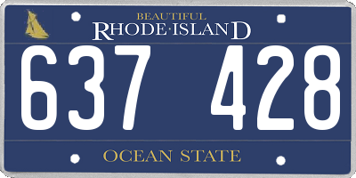 RI license plate 637428