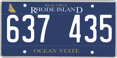RI license plate 637435