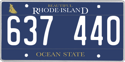 RI license plate 637440