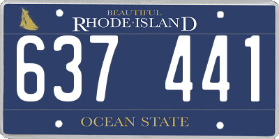 RI license plate 637441