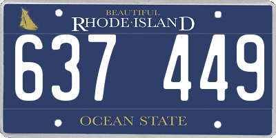 RI license plate 637449