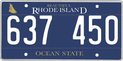 RI license plate 637450