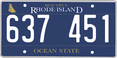 RI license plate 637451
