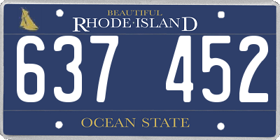 RI license plate 637452
