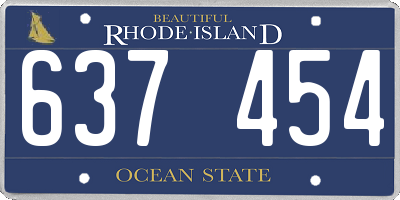 RI license plate 637454