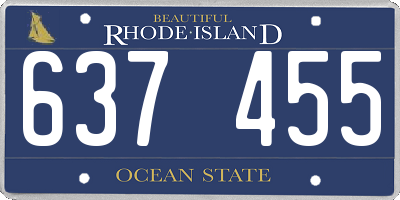 RI license plate 637455