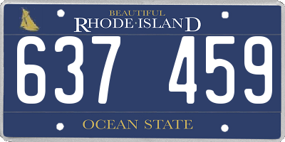 RI license plate 637459