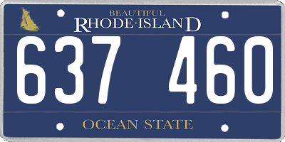 RI license plate 637460