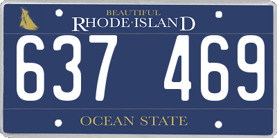 RI license plate 637469