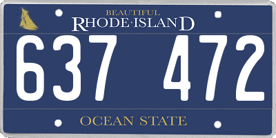 RI license plate 637472