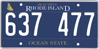 RI license plate 637477