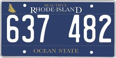 RI license plate 637482