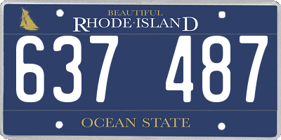 RI license plate 637487