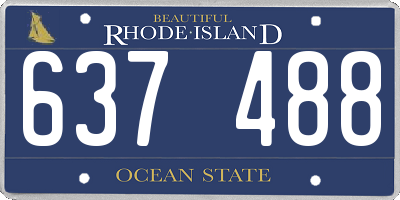 RI license plate 637488