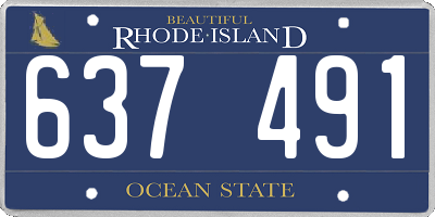 RI license plate 637491