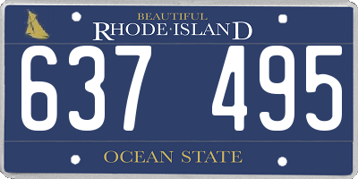 RI license plate 637495