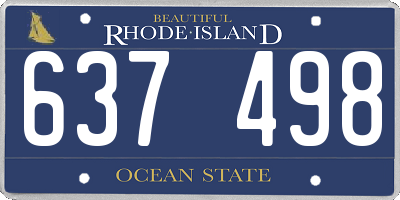 RI license plate 637498