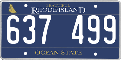 RI license plate 637499
