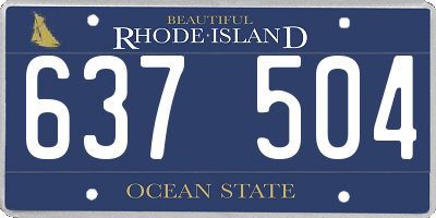 RI license plate 637504