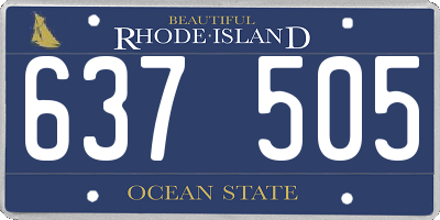 RI license plate 637505