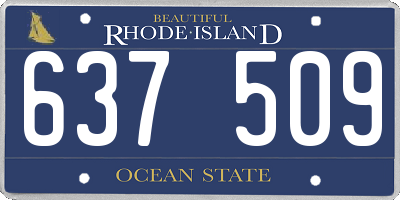 RI license plate 637509