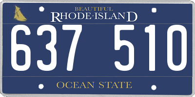 RI license plate 637510