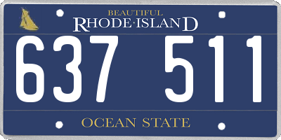 RI license plate 637511