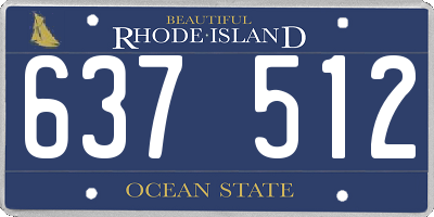 RI license plate 637512