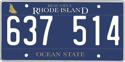 RI license plate 637514