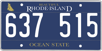 RI license plate 637515