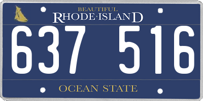 RI license plate 637516