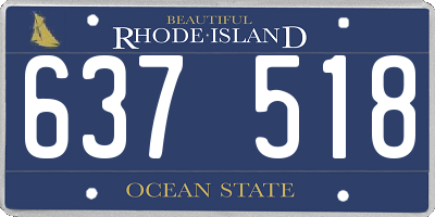 RI license plate 637518