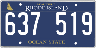 RI license plate 637519
