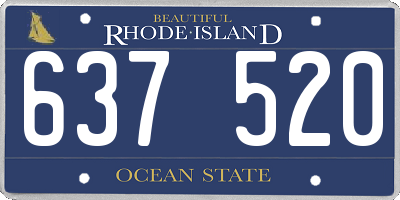 RI license plate 637520