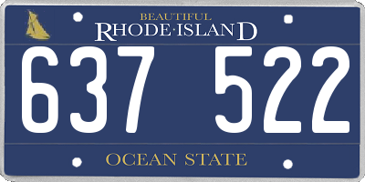 RI license plate 637522