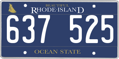 RI license plate 637525
