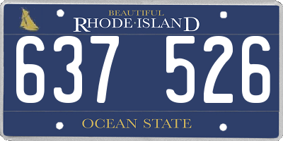 RI license plate 637526