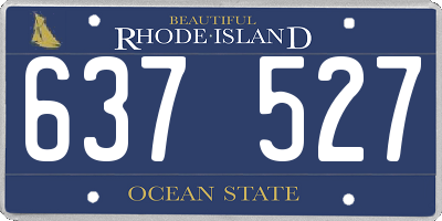 RI license plate 637527