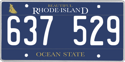 RI license plate 637529