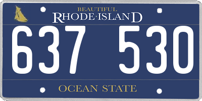 RI license plate 637530