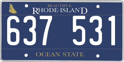 RI license plate 637531