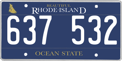 RI license plate 637532