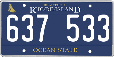 RI license plate 637533