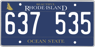 RI license plate 637535