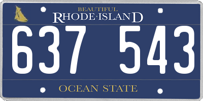RI license plate 637543