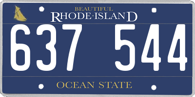 RI license plate 637544